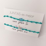 Dúo pulseras amigas "Juntas es mejor"