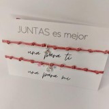Dúo pulseras amigas "Juntas es mejor"